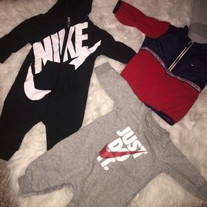 Baby Nike and Tommy Hilfiger outfits